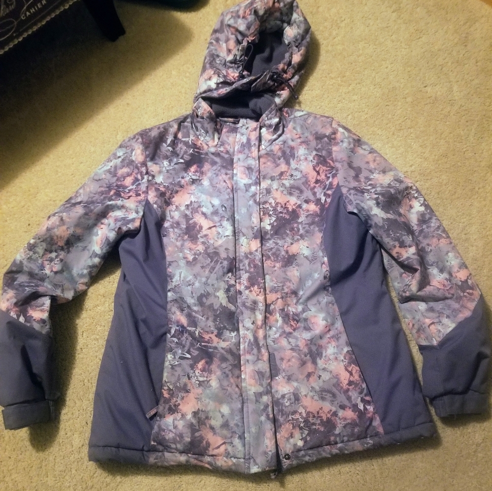 Unique Pink and Purple Floral Mountain Warehouse Winter Coar